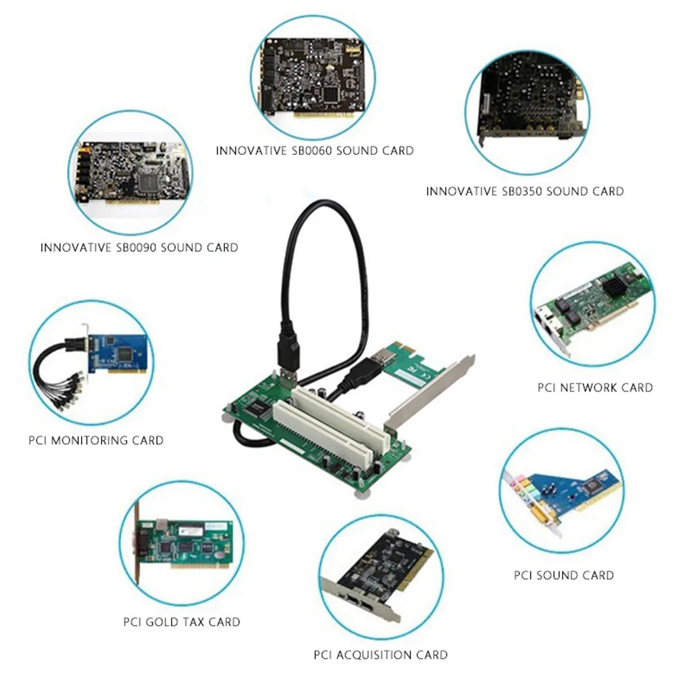 TXB024 Pcie to Dual Pci Slot Adapter Card for Capture Card / Sound Card Expansion Card - 6