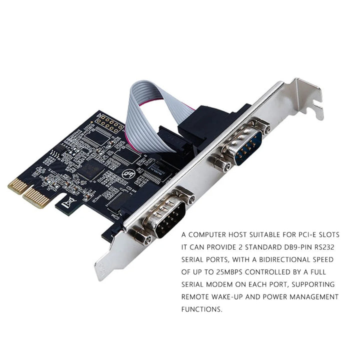 TXB074 Pcie to Serial Port RS232 Interface Expansion Card AX99100 Desktop PC PCI-E Serial Port Adapter Card - 5