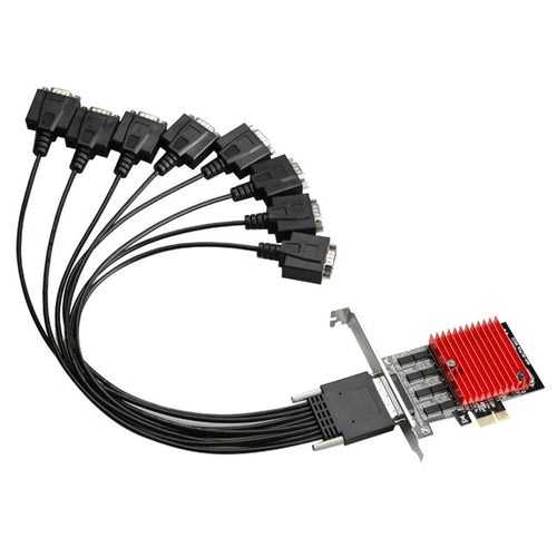 TXB107 Pcie to 8 Serial Port RS232 Expansion Card Desktop PC PCI-E Serial Port Adapter Card - 1