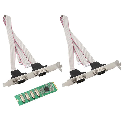 TXB179 COM Port M KEY Adapter Card DB9 Pin Expansion Card M.2 to 4X RS232 Serial Port Card - 1