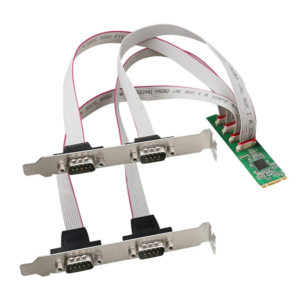 TXB179 COM Port M KEY Adapter Card DB9 Pin Expansion Card M.2 to 4X RS232 Serial Port Card - 2