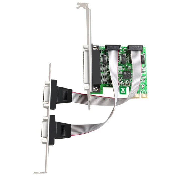 TXB099 RS232 PCIE Adapter Card Dual COM Serial Port + Printer Parallel Port Expansion Card - 2