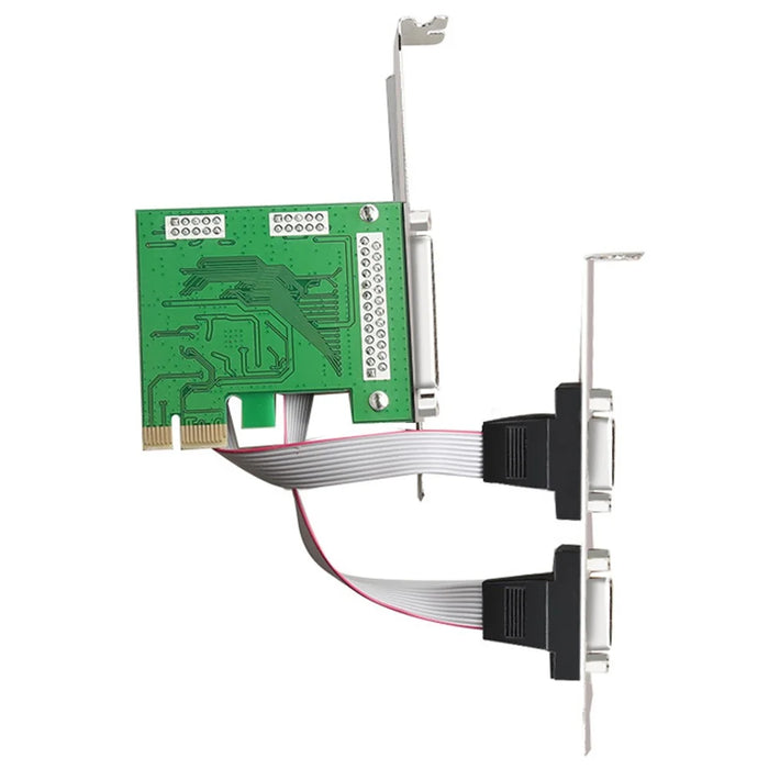 TXB099 RS232 PCIE Adapter Card Dual COM Serial Port + Printer Parallel Port Expansion Card - 3