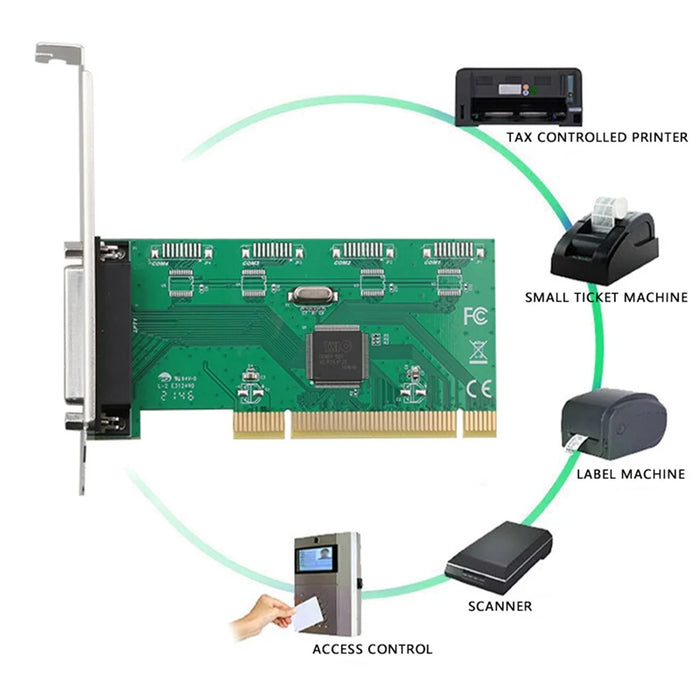 TXB145 PCI-E to Parallel Port 25-pin Printer Adapter Card TX382A Pcie Parallel Expansion Card - 5
