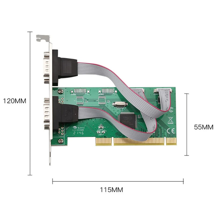 TXB147 9-pin Printer Interface PCI Serial Port Expansion Card PCI TX382A-2S Adapter Card - 7
