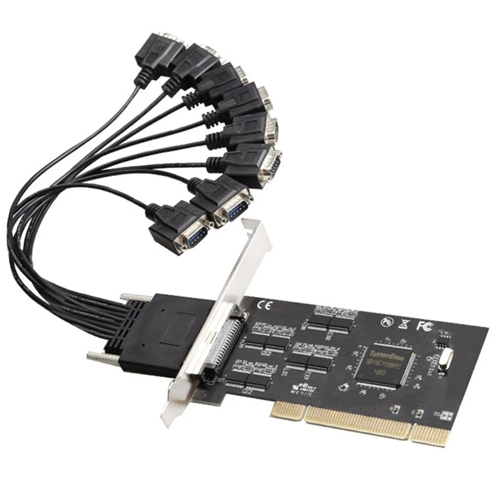 TXB062 8 Ports RS232 PCI Express Serial Card PCI-E Serial Expansion Card for Desktop Computer - 1