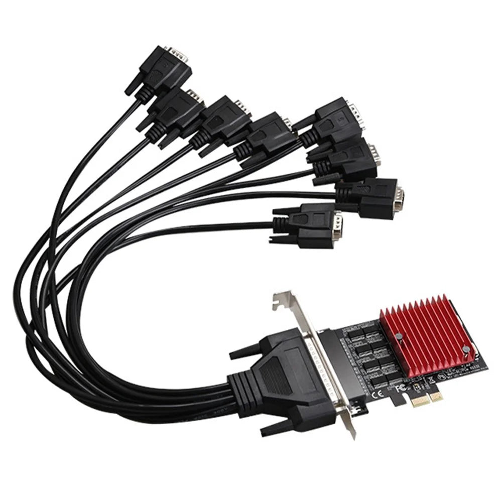TXB121 For Desktop Computer PCIE 1x to 8x RS232 Serial Port Expansion Card - 1