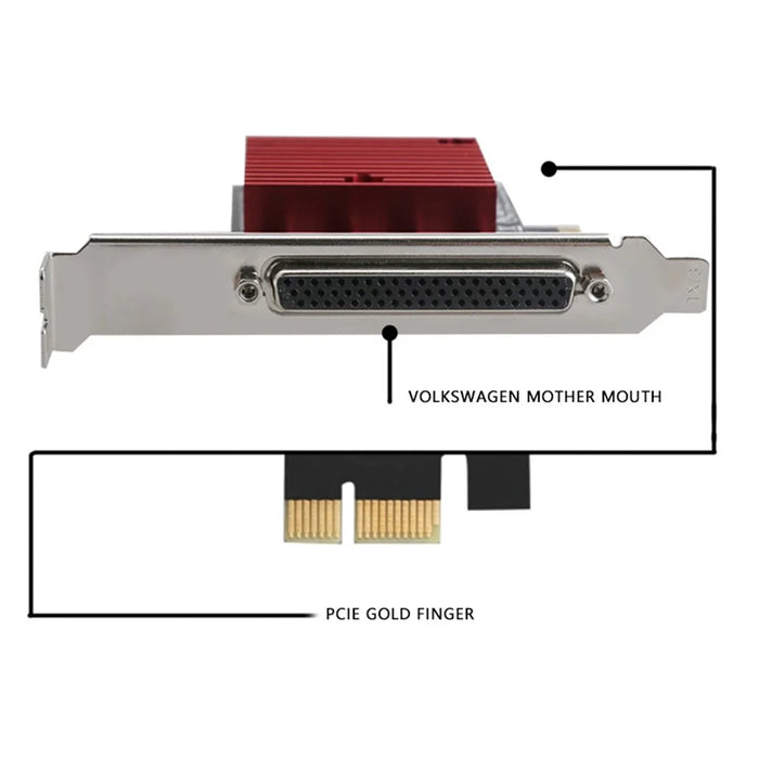 TXB121 For Desktop Computer PCIE 1x to 8x RS232 Serial Port Expansion Card - 5