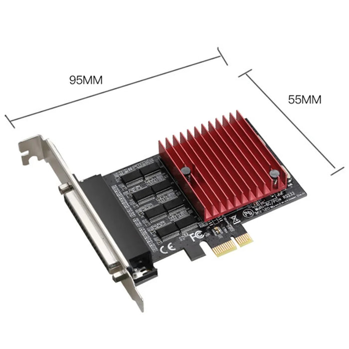 TXB121 For Desktop Computer PCIE 1x to 8x RS232 Serial Port Expansion Card - 6