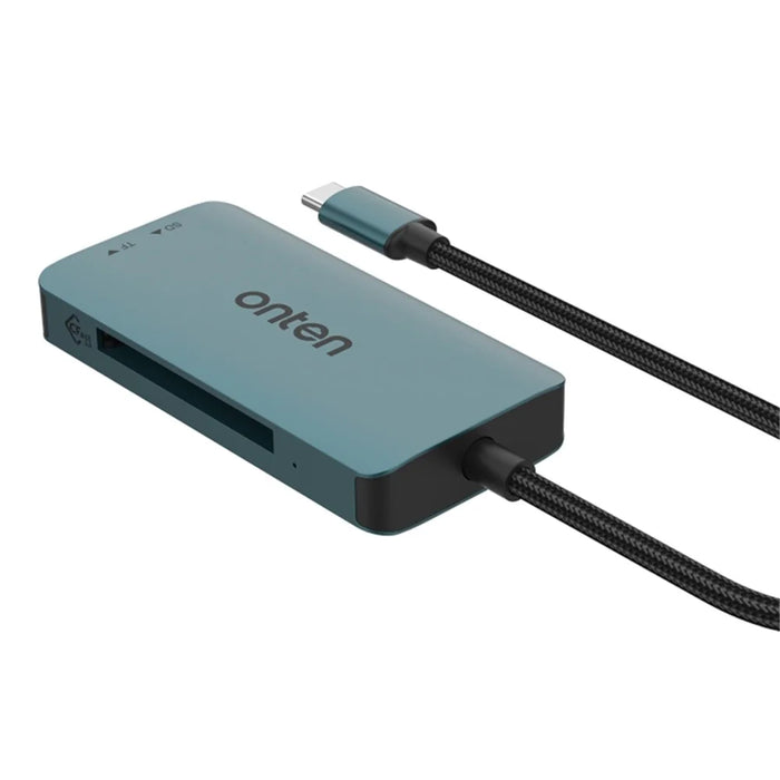 ONTEN C15 Type-C Card Reader Data Reading Converter Plug and Play for SD+Cfast+TF Cards - Green - 3