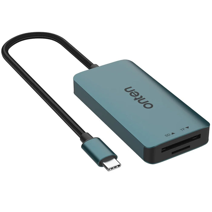ONTEN C13 Type-C Card Reader Data Reading for SD+XQD+TF Cards - Green - 4