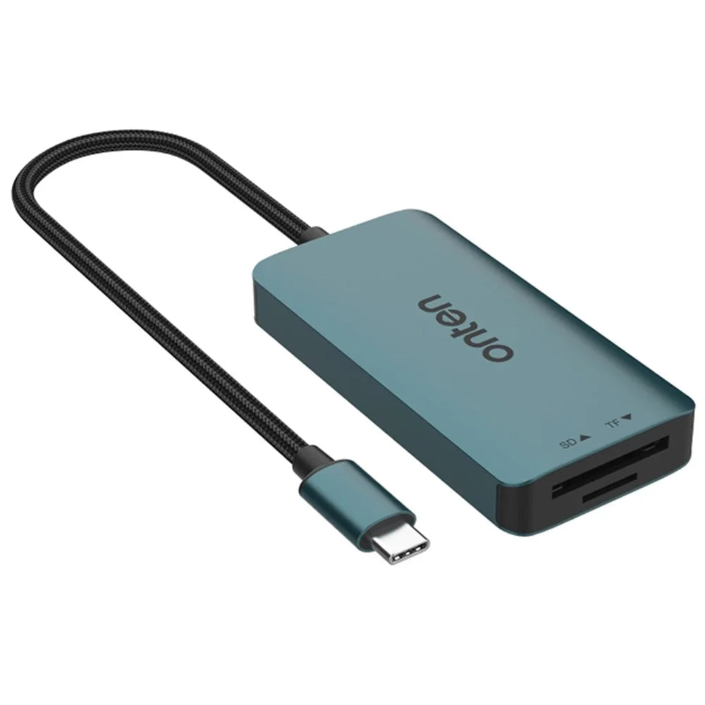 ONTEN C12 Type-C Card Reader Support for SD+Cfepress Type-A+TF Cards - Green - 4