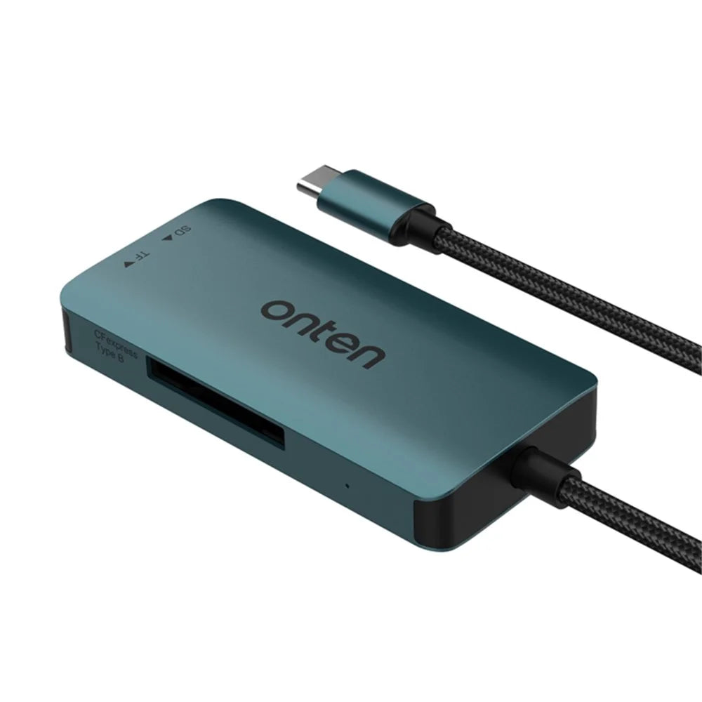 ONTEN C11 Type-C Card Reader Data Reading for SD+Cfepress Type-B+TF Cards - Green - 3