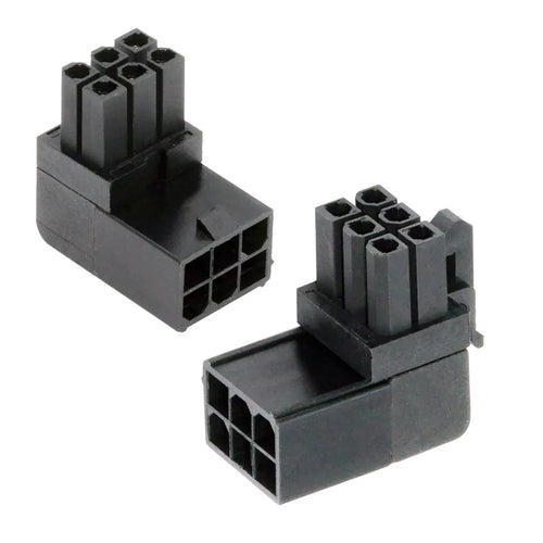 PW-021 2Pcs / Set ATX 6Pin Male to Female 90 Degree Up Down Angled Power Header Adapter for GPU Graphics Card - 1