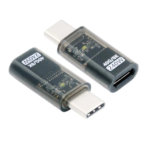 UC-103-TR USB4 Type C Male to Female 240W 40Gbps Data 8K Video Adapter for Nintendo Switch / Phone / Laptop - 1