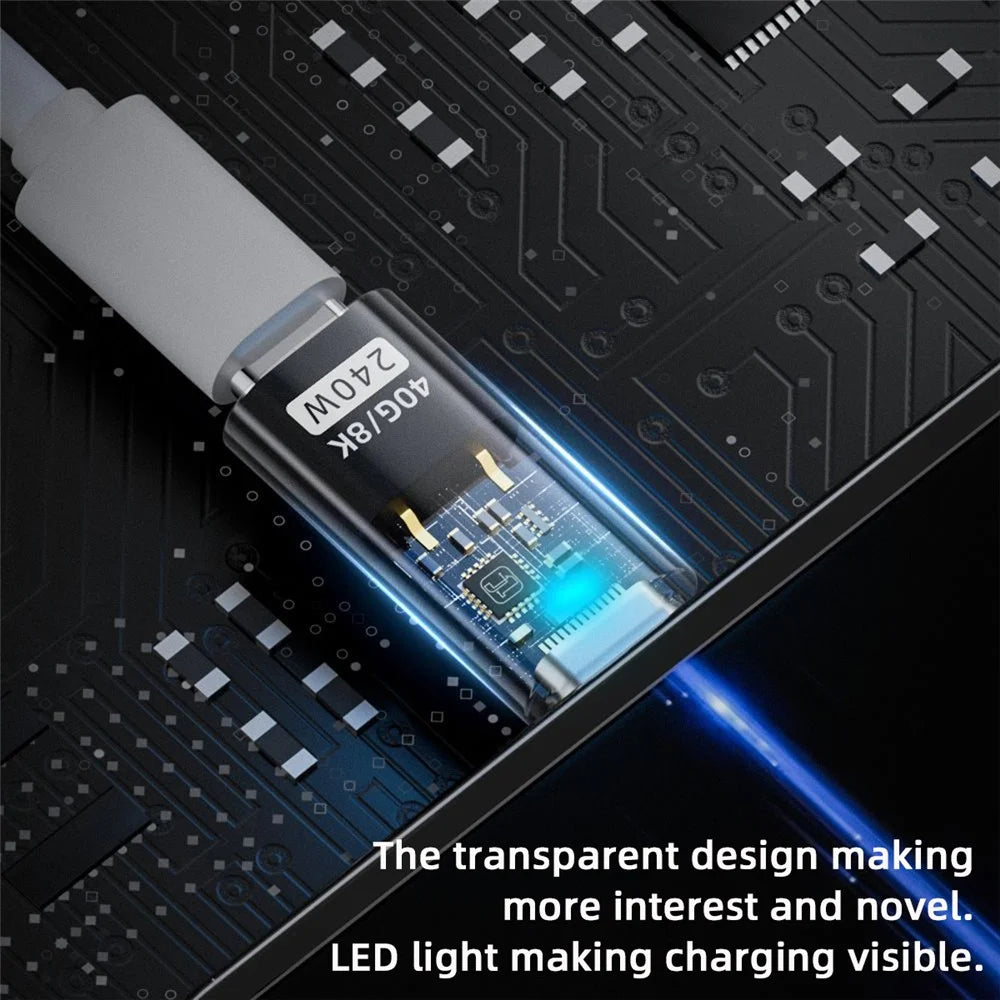 UC-103-TR USB4 Type C Male to Female 240W 40Gbps Data 8K Video Adapter for Nintendo Switch / Phone / Laptop - 6