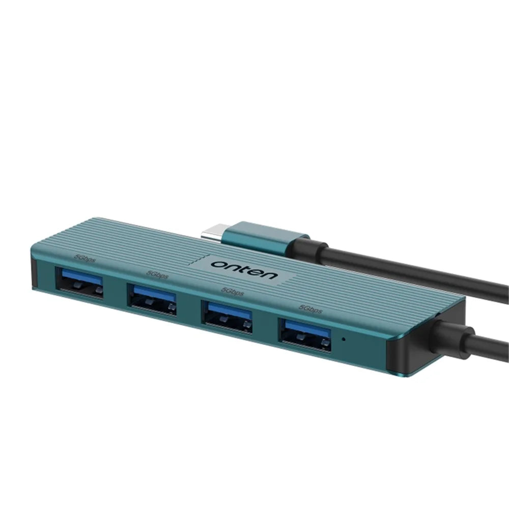 ONTEN UC621 15cm Cable Type-C to 4xUSB3.2 Gen1 Ports USB Hub Splitter Laptop Phone Adapter - Green - 3