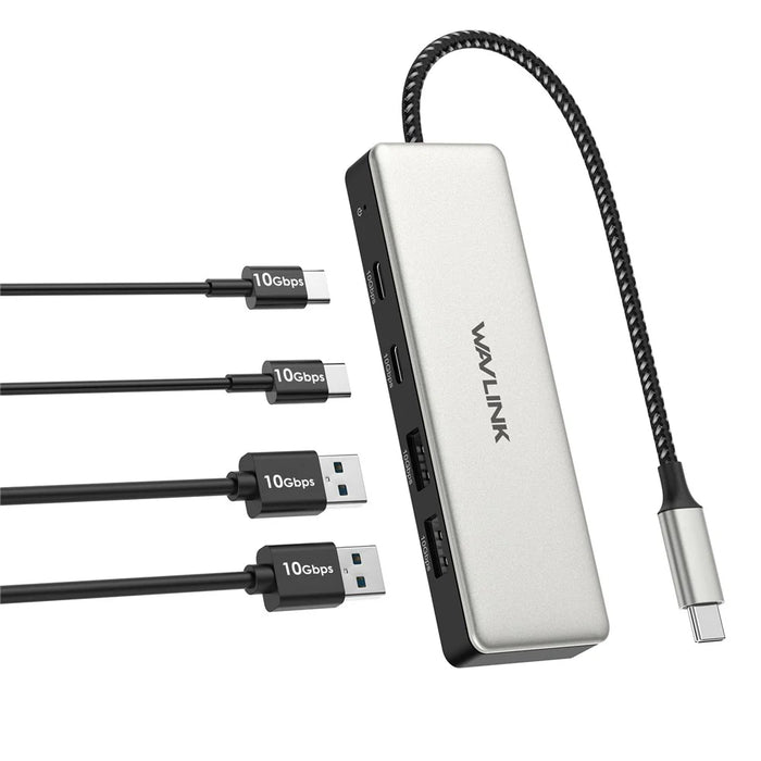 WAVLINK UH30420 Aluminum Alloy USB Hub 4-Port 10Gbps High Speed ??USB3.2 Gen2 Distributor - 2