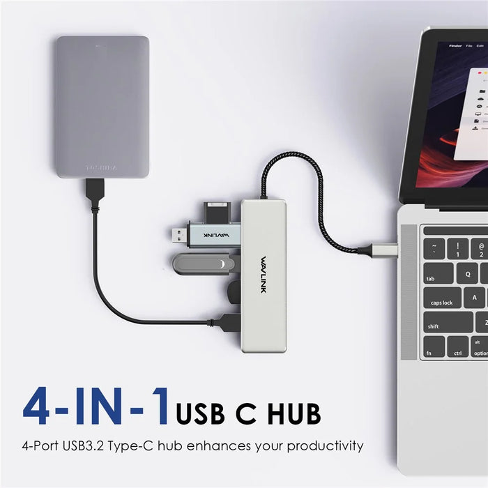 WAVLINK UH30420 Aluminum Alloy USB Hub 4-Port 10Gbps High Speed ??USB3.2 Gen2 Distributor - 3