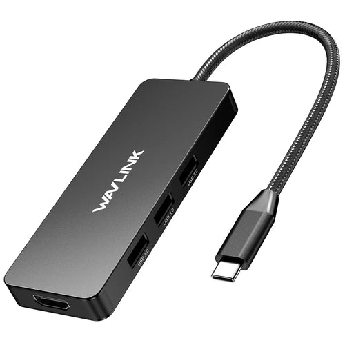 WAVLINK UHP3416 7-in-1 USB-C to 4K HD 100W PD Charging SD / TF Card Reader Docking Station - Black - 1