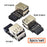 U2-075-2P 3Pcs / Set 9Pin / 10Pin Motherboard Front Panel Header Female to Dual USB 2.0 Female Adapter, Straight+Left+Right Angle - 3