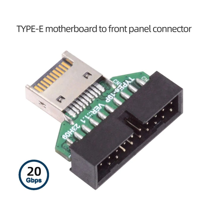 UC-141-TC004 Type-E IDC Socket USB 3.1 Front Panel Header to USB 3.0 20Pin Header Extension Adapter for Desktop Motherboard - 5
