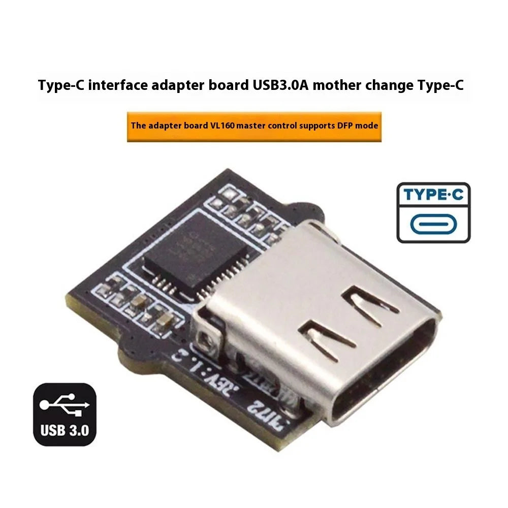 CN-031 DIY Type-C Female Socket Connector with VL160 Chipset Replace for USB3.0 Type-A DIP Female - 2
