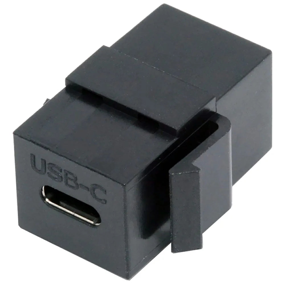 U2-078-CFCF USB 2.0 Type-C Female to Female Extension Keystone Adapter for Wall Plate Panel USB Cable - 1