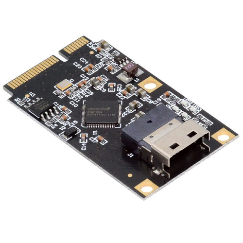 EP-047-8654 ASM1064 Mini PCI-E to Slimline SFF-8654 SATA 3.0 4-Port Adapter 6Gbps Disk Extension Card - 1