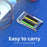 AJCX02M2 M.2 SSD Transparent Magnetic Storage Case 2-Slot SATA Organizer Acrylic Protection Box - 4