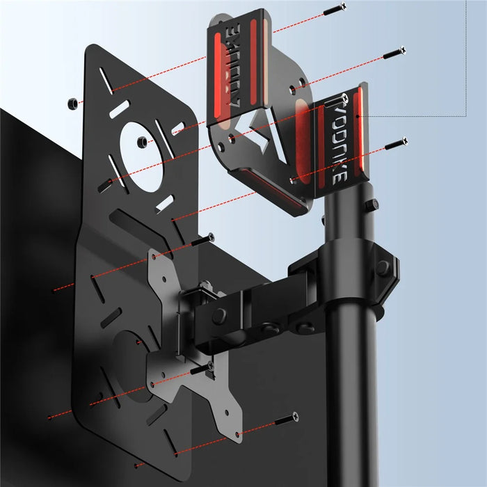 AJM4-BMAX For Mac Mini M4  /  M4 Pro Mini PC Stand Aluminum Alloy Under Desk Mounting Bracket Hanging Rack - 2