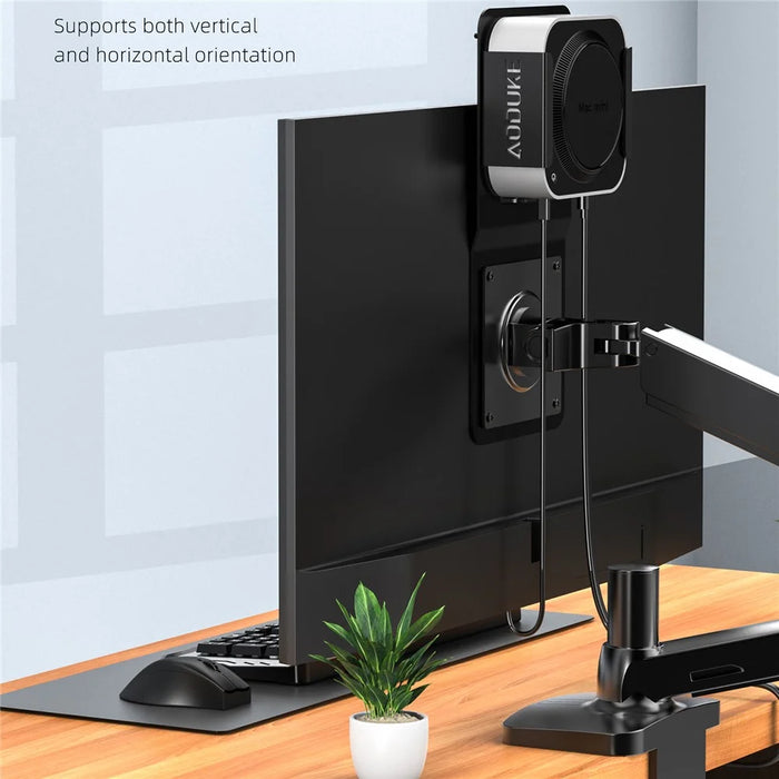 AJM4-BMAX For Mac Mini M4  /  M4 Pro Mini PC Stand Aluminum Alloy Under Desk Mounting Bracket Hanging Rack - 3