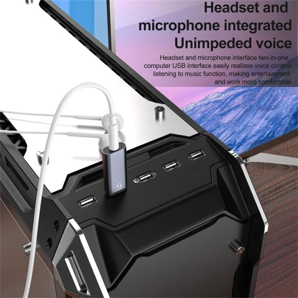 USB Male to 3.5mm Female Audio Adapter External Stereo Sound Card for Laptop / Headphones / Microphone - Grey - 2