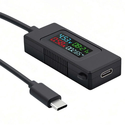 UC-174 Type C Voltage Current Power Capacity Working Time Ammeter Voltmeter USB C Digital Multimeter - 1