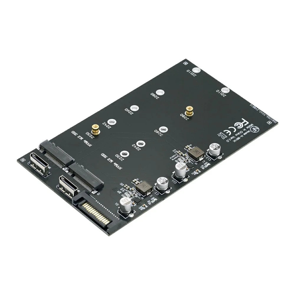 SF-046-2P Dual Oculink SFF-8612 4X to Dual NVME 110mm Adapter Card for Mainboard / Pcie SSD Connection - 1