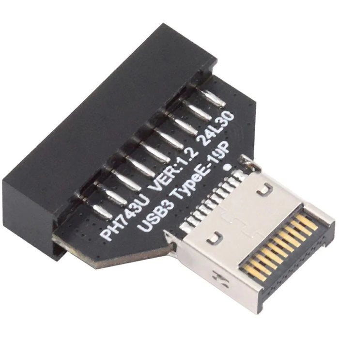UC-141-TC005 Type-E IDC Socket USB 3.1 Front Panel Header to USB 3.0 20Pin Header Extension Adapter with CH334P Chip - 1
