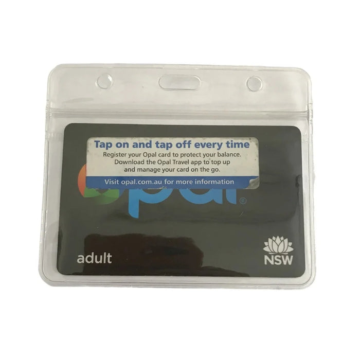 10Pcs Horizontal Clear Waterproof ID Card Holder PVC Sealable Protective Sleeve - 2