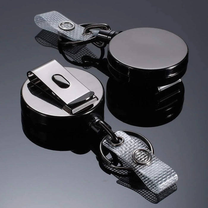 qh01 4cm Retractable Key Chain Zinc Alloy Badge Reel Heavy Duty Pull Reels - 5