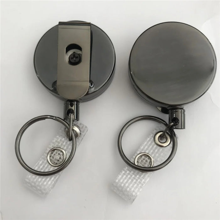qh01 4cm Retractable Key Chain Zinc Alloy Badge Reel Heavy Duty Pull Reels - 7