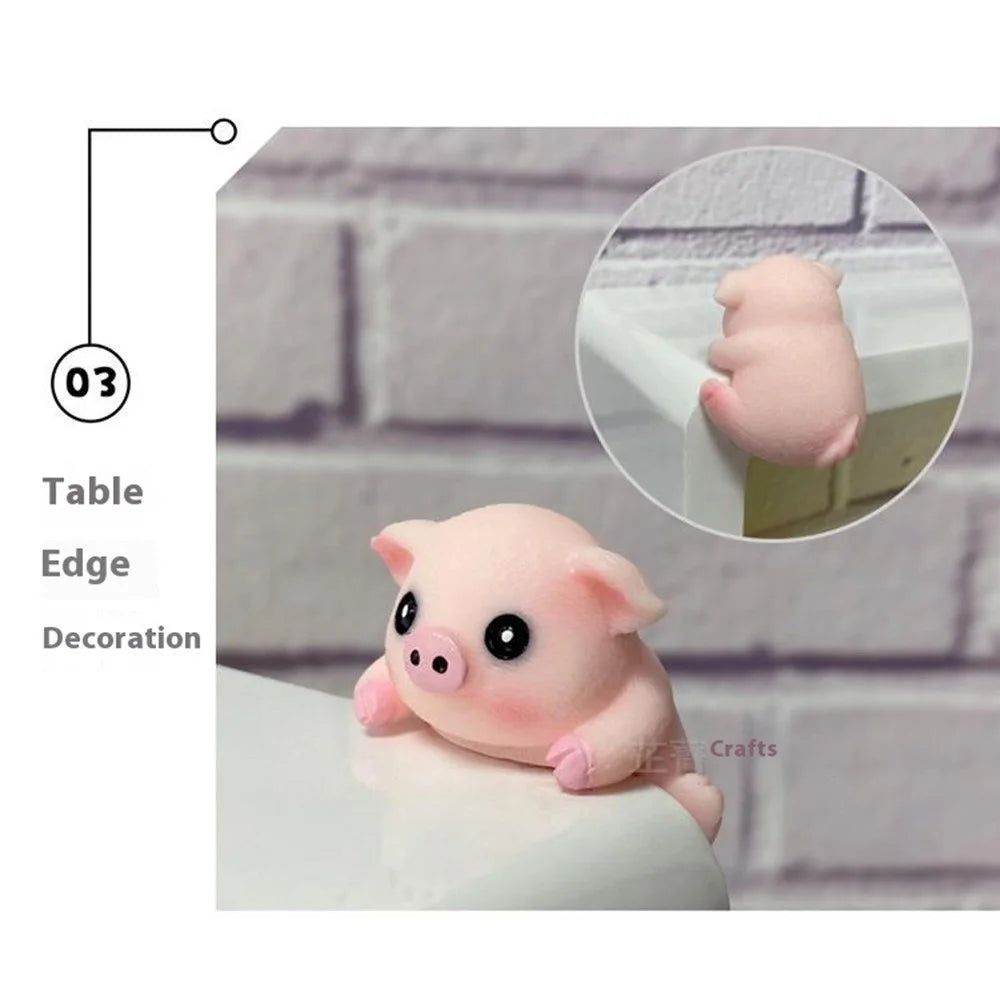 Creative Desktop Screen Monitor Decoration Cute Animal Figurine Ornament for Computer TV Display - Bear - 3