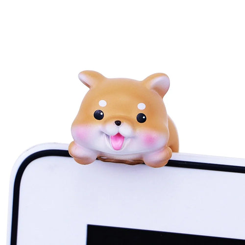 2473 Mini Resin Figurine Desktop Decoration Cute Figure Ornament for Computer Monitor / TV / Car Display - Shiba Inu - 1