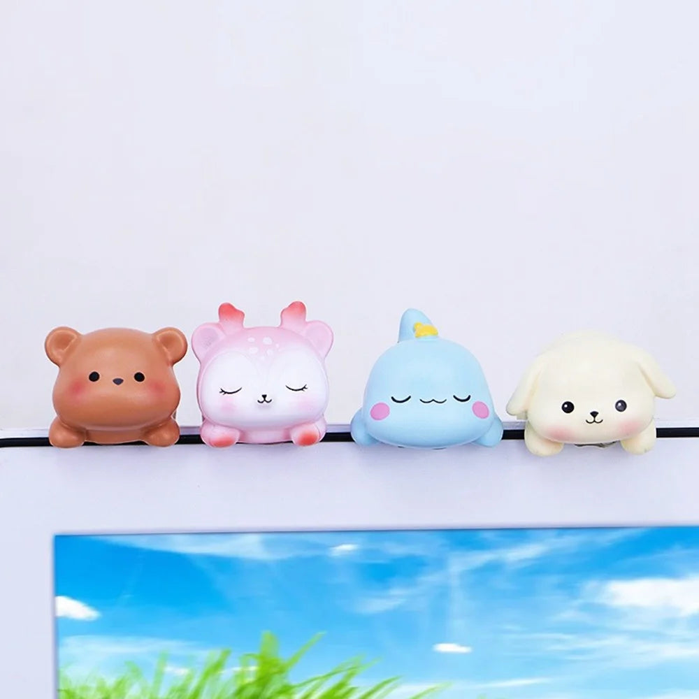 2473 Mini Resin Figurine Desktop Decoration Cute Figure Ornament for Computer Monitor / TV / Car Display - Shiba Inu - 2