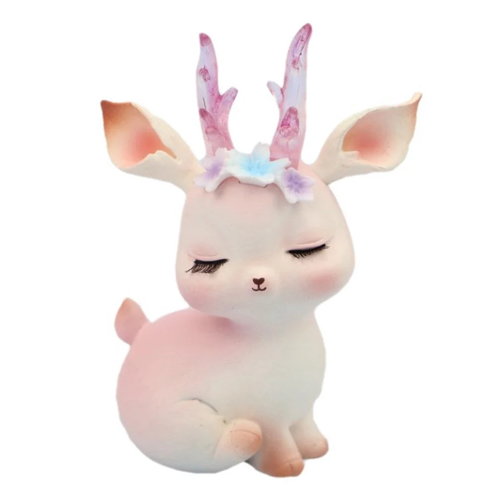 2573 Nordic Style Deer Figurine Ornament Cute Resin Figure Crafts for Home / Office Decor - 5A - 1