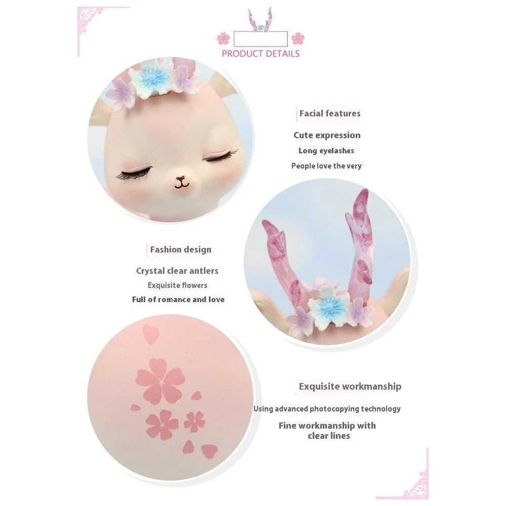 2573 Nordic Style Deer Figurine Ornament Cute Resin Figure Crafts for Home / Office Decor - 5A - 2