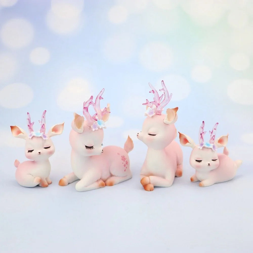2573 Nordic Style Deer Figurine Ornament Cute Resin Figure Crafts for Home / Office Decor - 5A - 3
