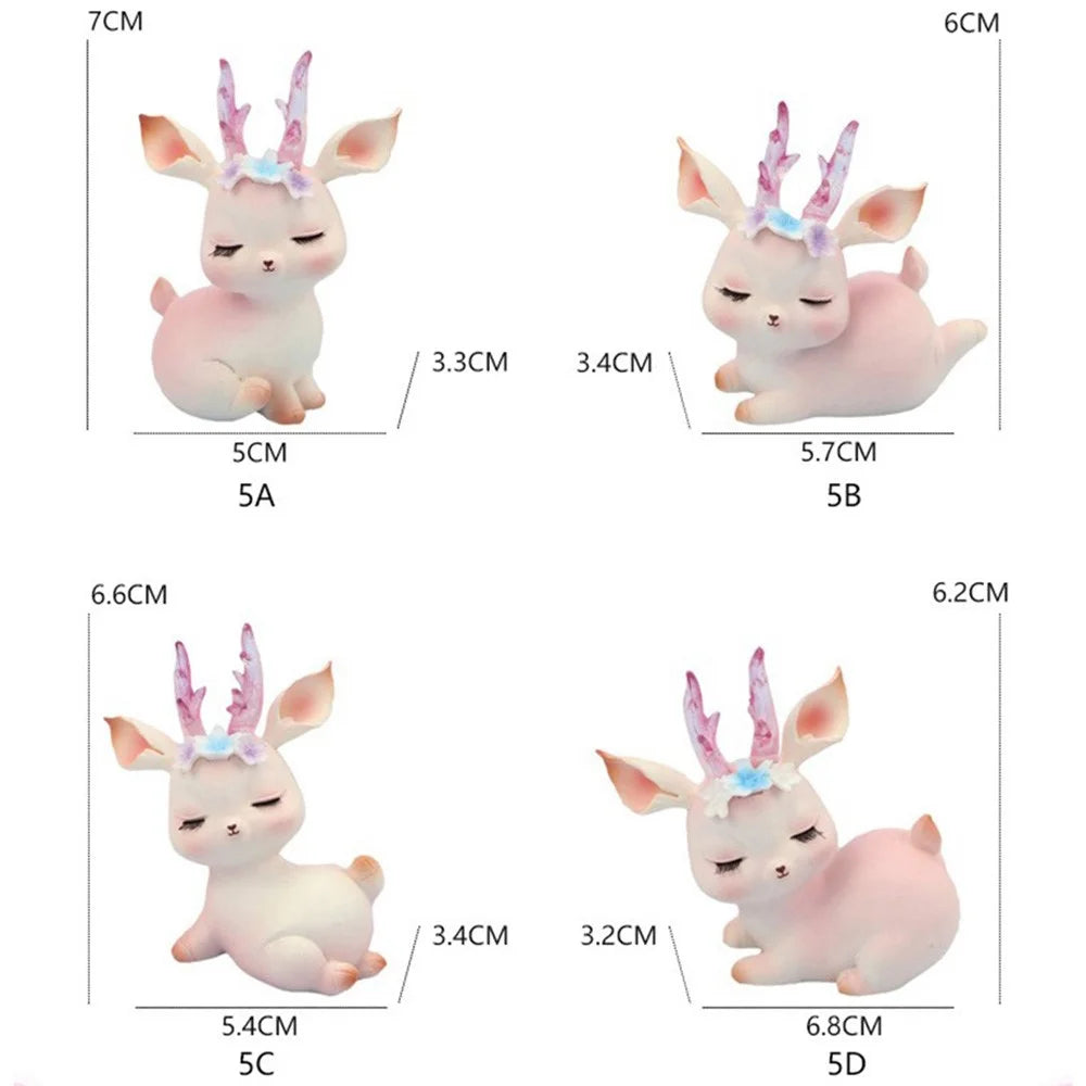 2573 Nordic Style Deer Figurine Ornament Cute Resin Figure Crafts for Home / Office Decor - 5A - 4