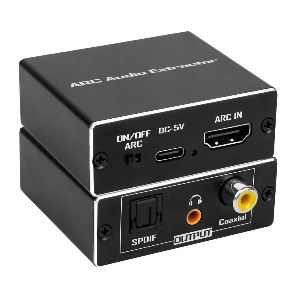 ARC Audio Extractor ARC Return Channel Converter ARC to SPDIF Coaxial 3.5mm Jack for HDTV Speaker - 1