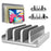 N17-5 Adjustable Laptop Tablet Stand 5 Slots Aluminum Alloy Space Saving Desktop Bracket - 1