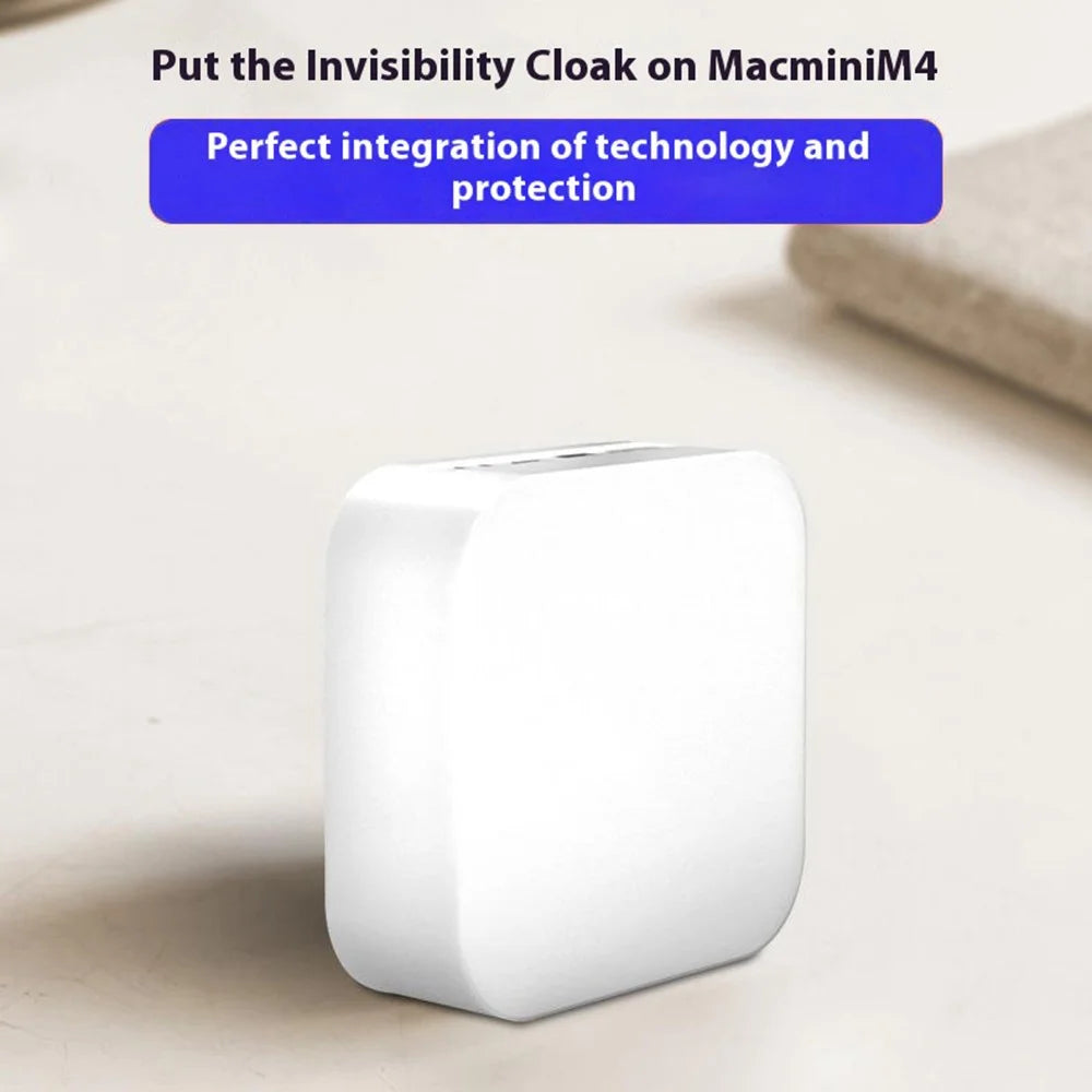 For Apple Mac Mini M4 / M4 Pro 2024 Silicone Case Computer Host Anti-Slip Shockproof Protective Cover - Transparent - 4