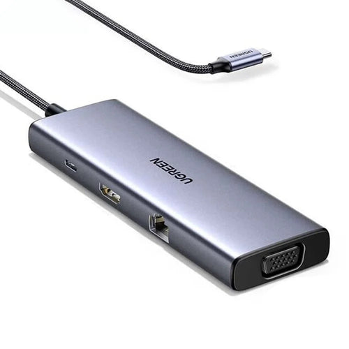 UGREEN 15600 9 in 1 USB-C Hub HD VGA USB-A Ethernet SD / TF PD Docking Station Adapter - 1